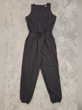 The North Face Black Sleeveless Drawstring Jumpsuit